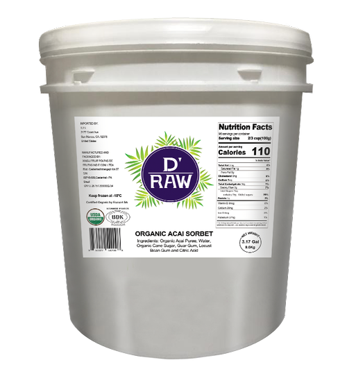 D'raw Premium Organic Açaí Sorbet
